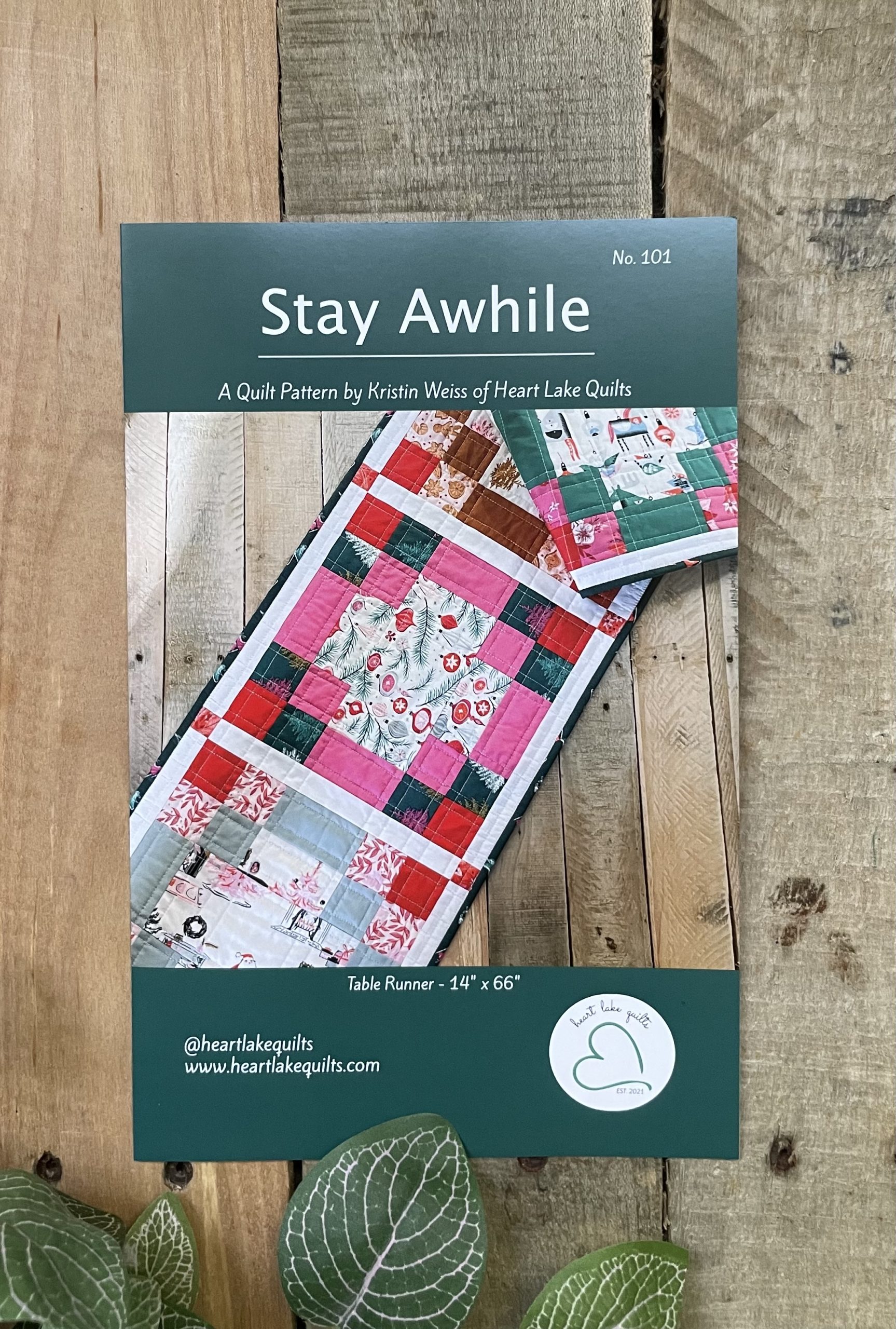 Stay Awhile quilt pattern table runner cover