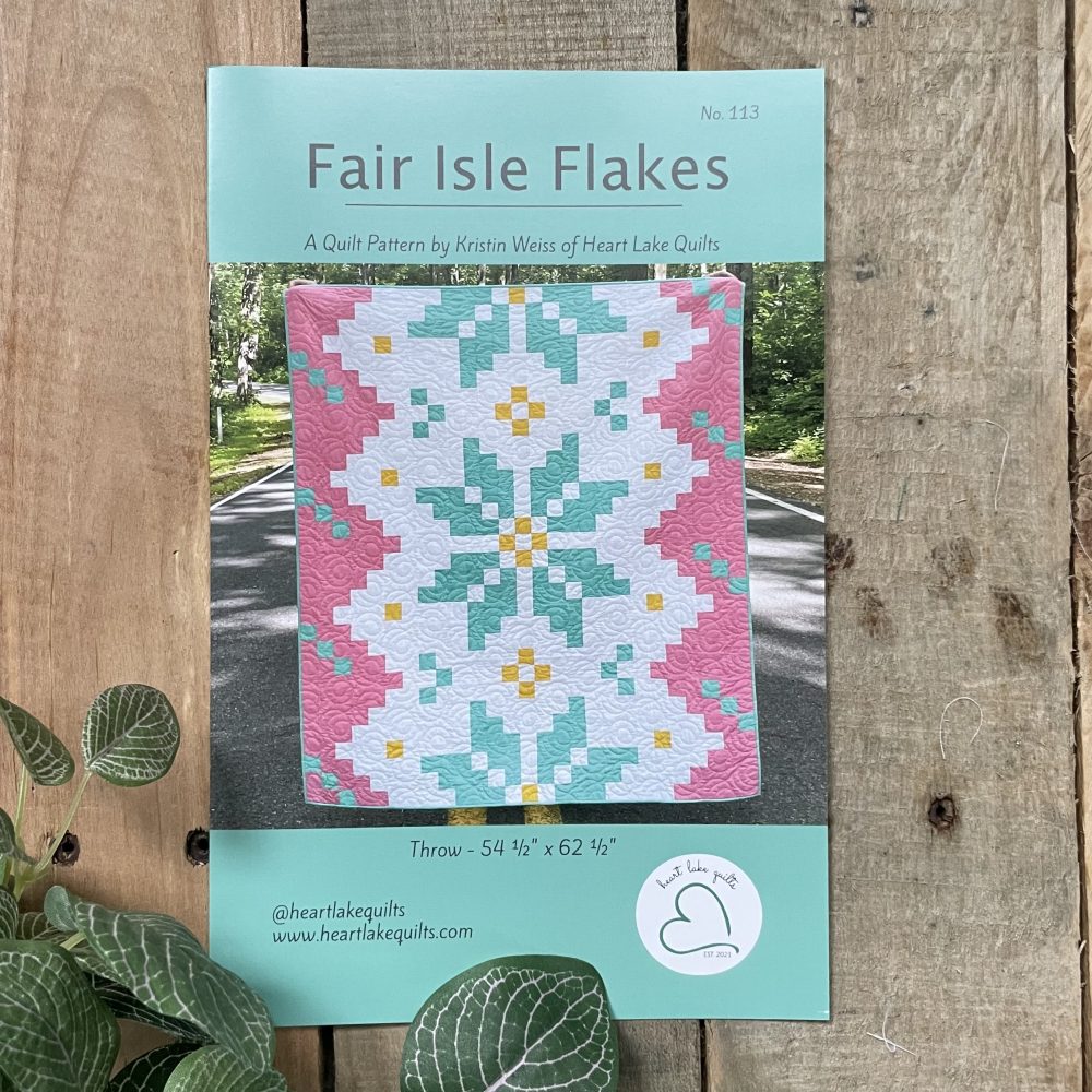 Fair Isle Flakes quilt pattern poster