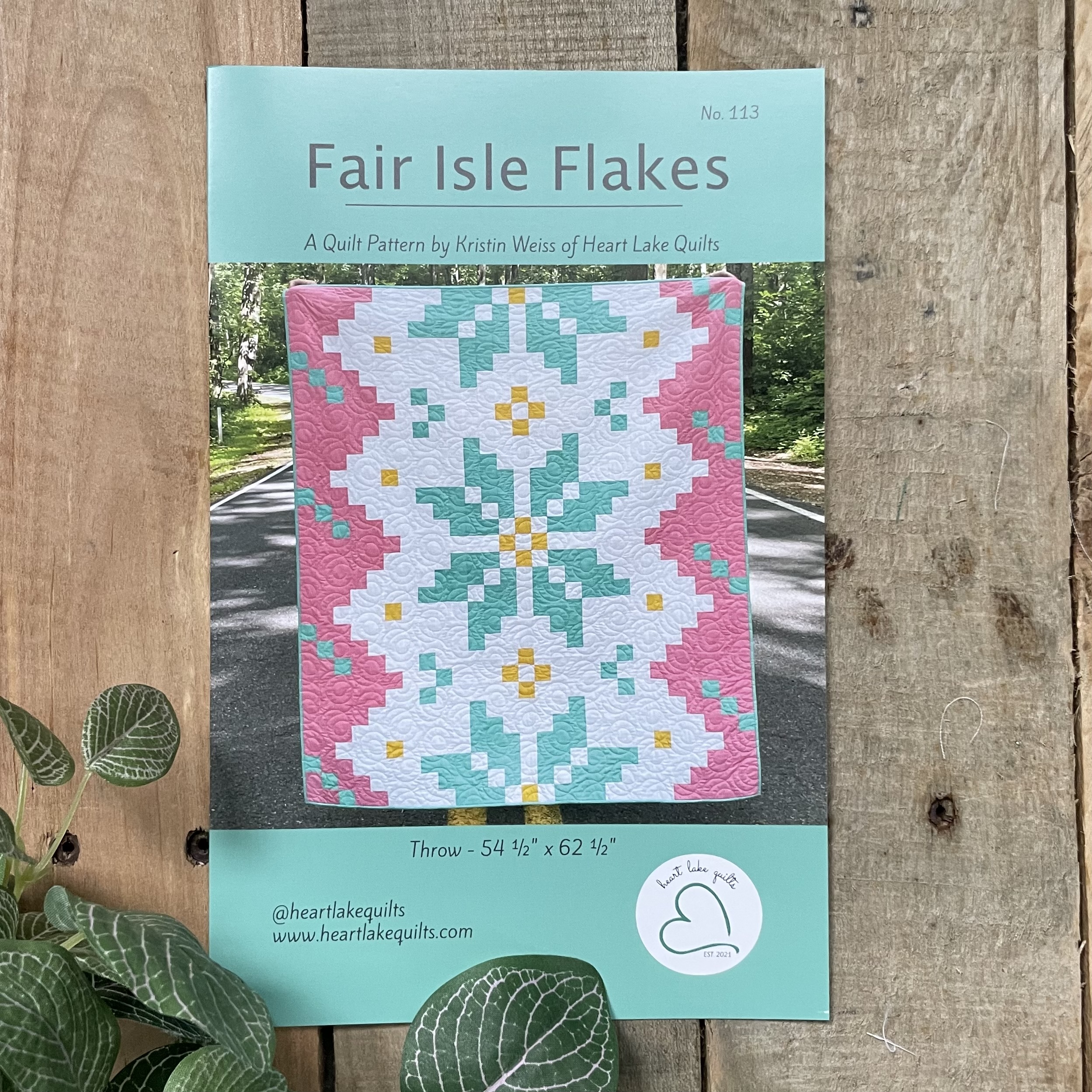 Fair Isle Flakes quilt pattern poster